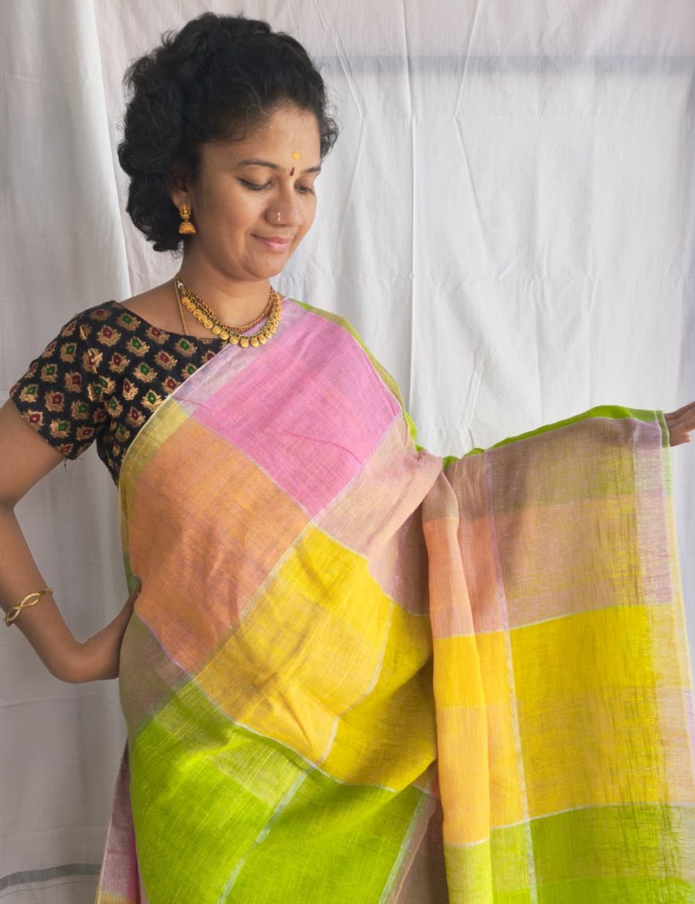 kadhi linen saree
