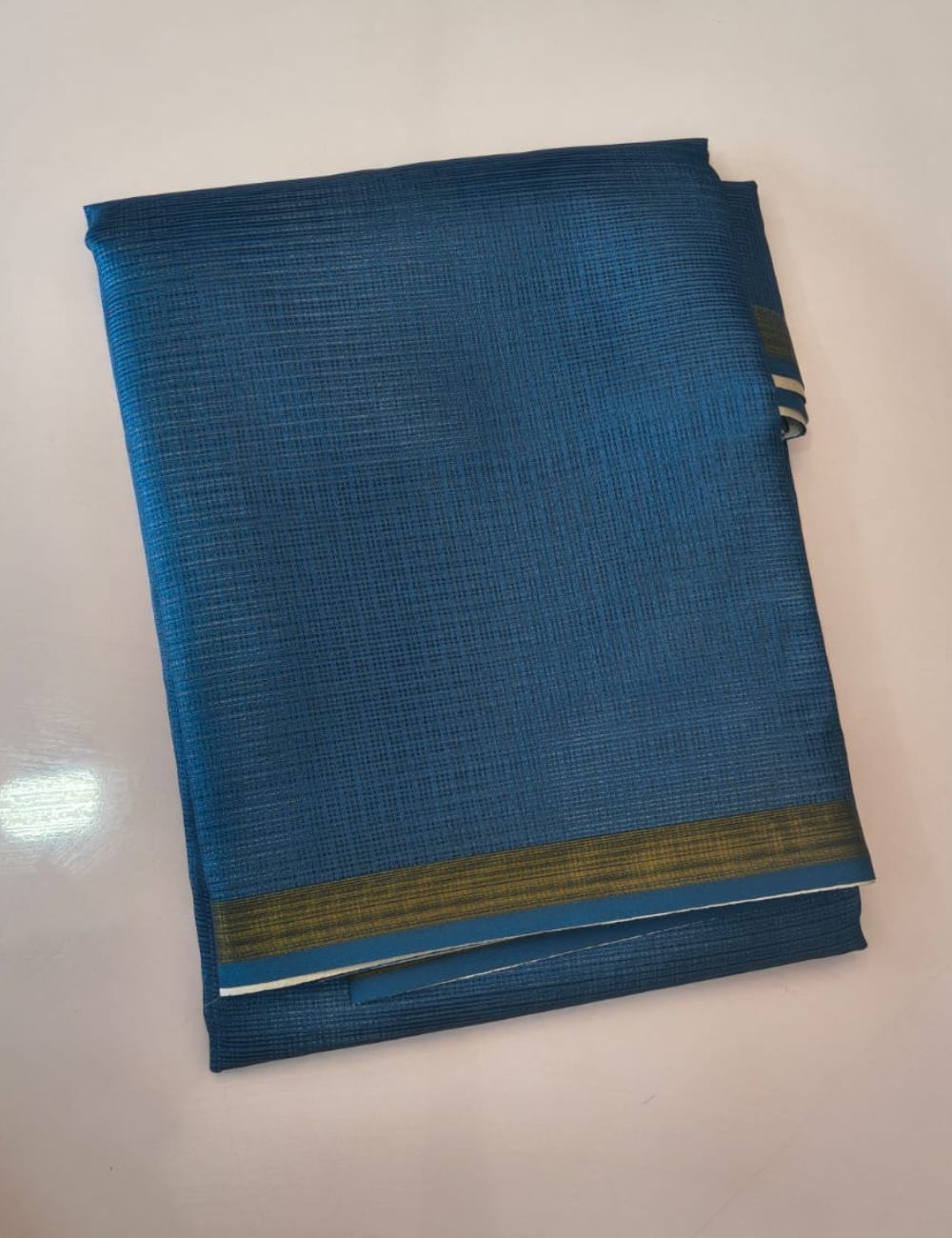 Kota silk Saree (Peacock Blue)