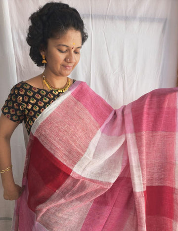 Kadhi linen saree