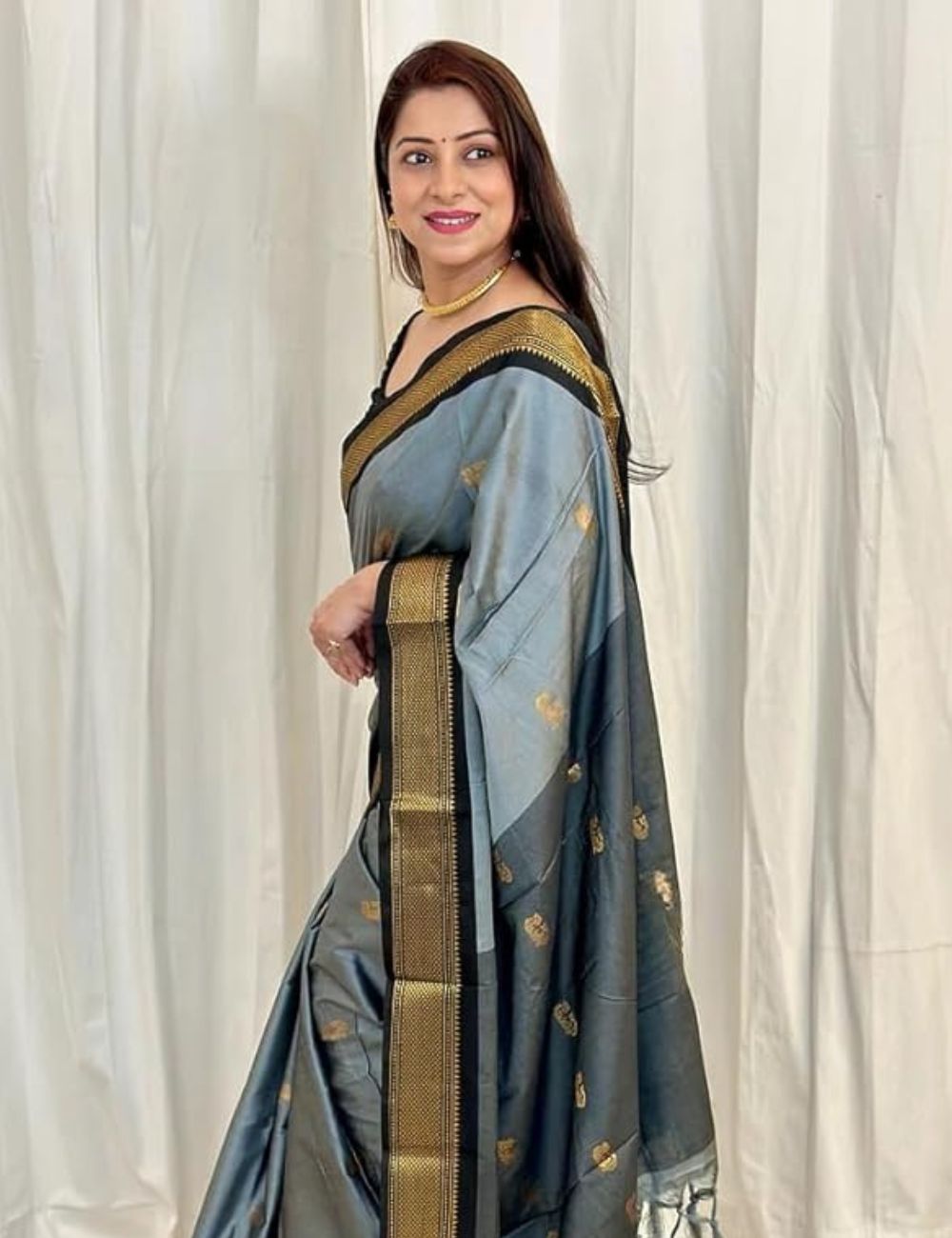 Paithani Sico Gadwal Cotton Silk Saree With Unstitched Blouse Piece
