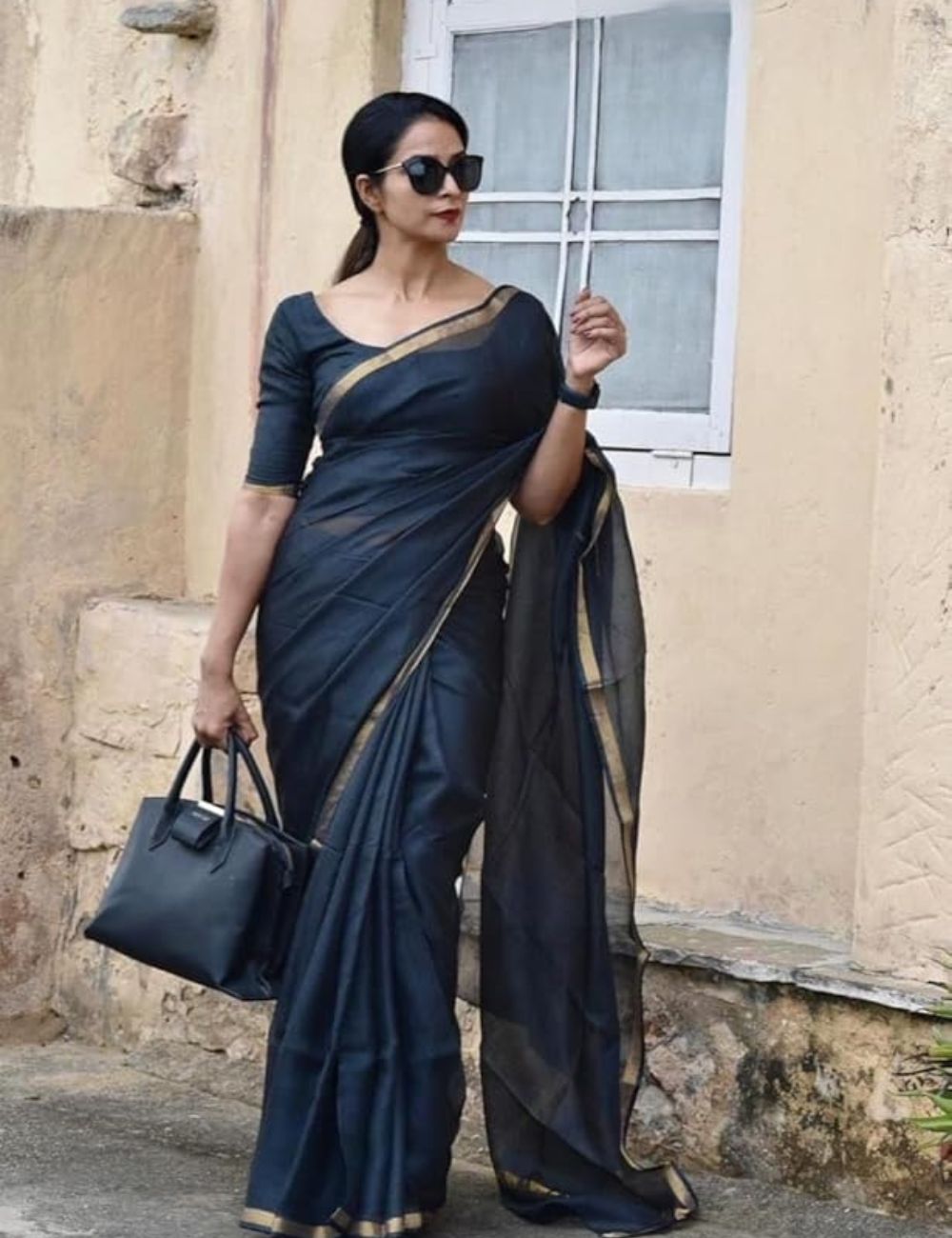 Kota silk saree (Black)