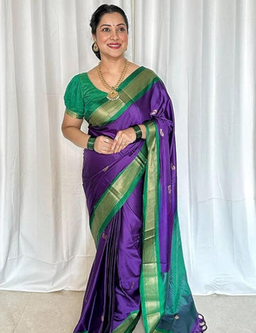 paithani sico Gadwal cotton silk saree with unstitched bouse