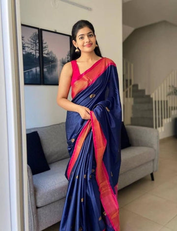 Paithani sico Gadwal cotton silk saree with unstitched blouse